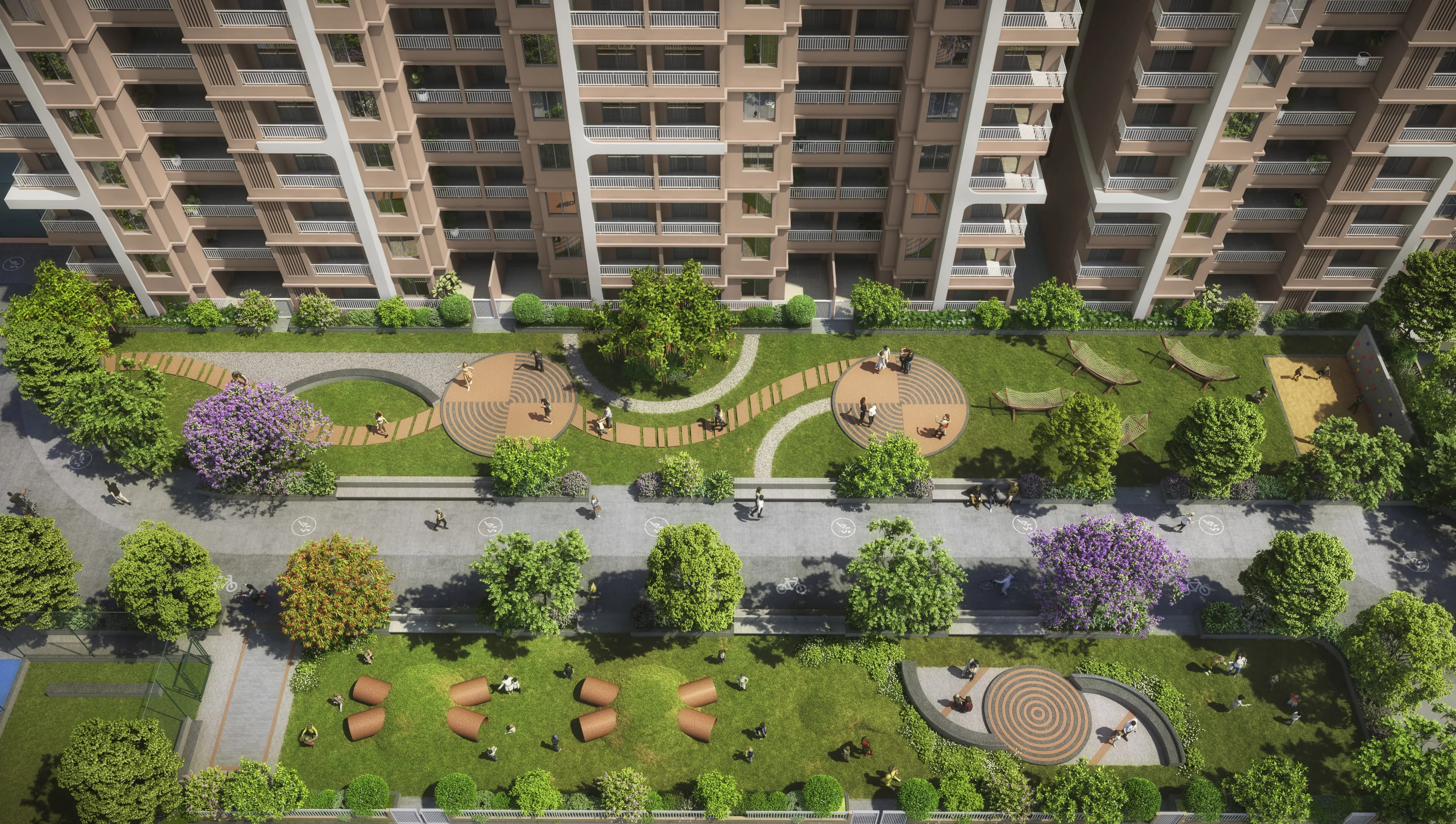 Shakuntal Alentia Garden walkways green